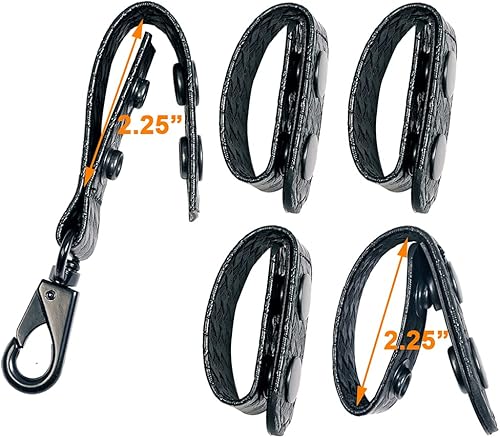 Miniatura 7 de TAFTACFR Portacinturón de servicio con broches dobles (juego de 4) + 1 portero con clip de metal fuerte para llave (paquete de 1)