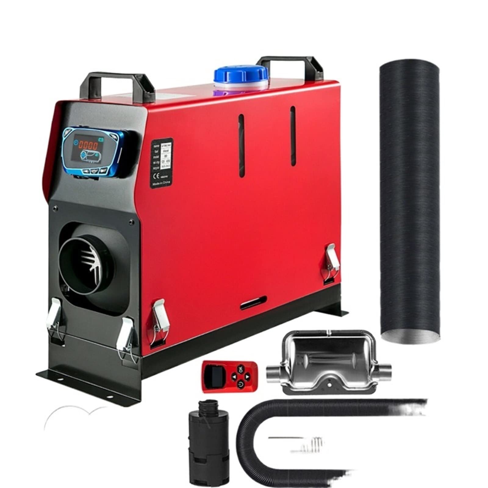12V 8KW Chauffage à Air Diesel Chauffage Carburant Chauffage de stationnement Stationnaire Chauffage à Air de Voiture Parking 1 Sortie d'air Interrupteur LCD