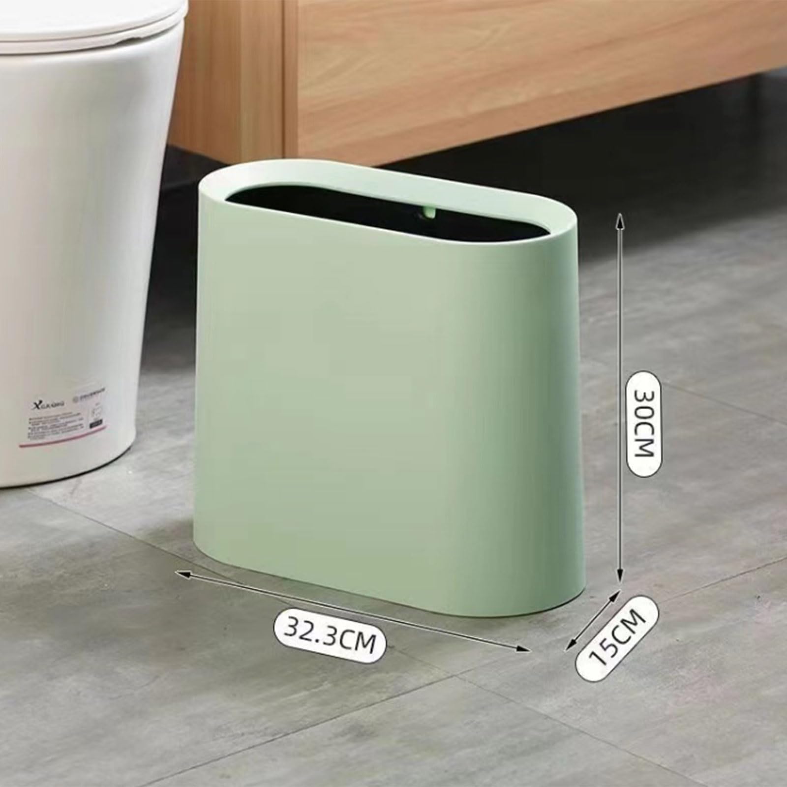 Bote de Basura de Color Moderno para Espacios pequeños en Apartamentos y baños, Bote de Basura de Cocina para decoración de la Oficina en hogar, Bote de Basura de Lugar Apretado