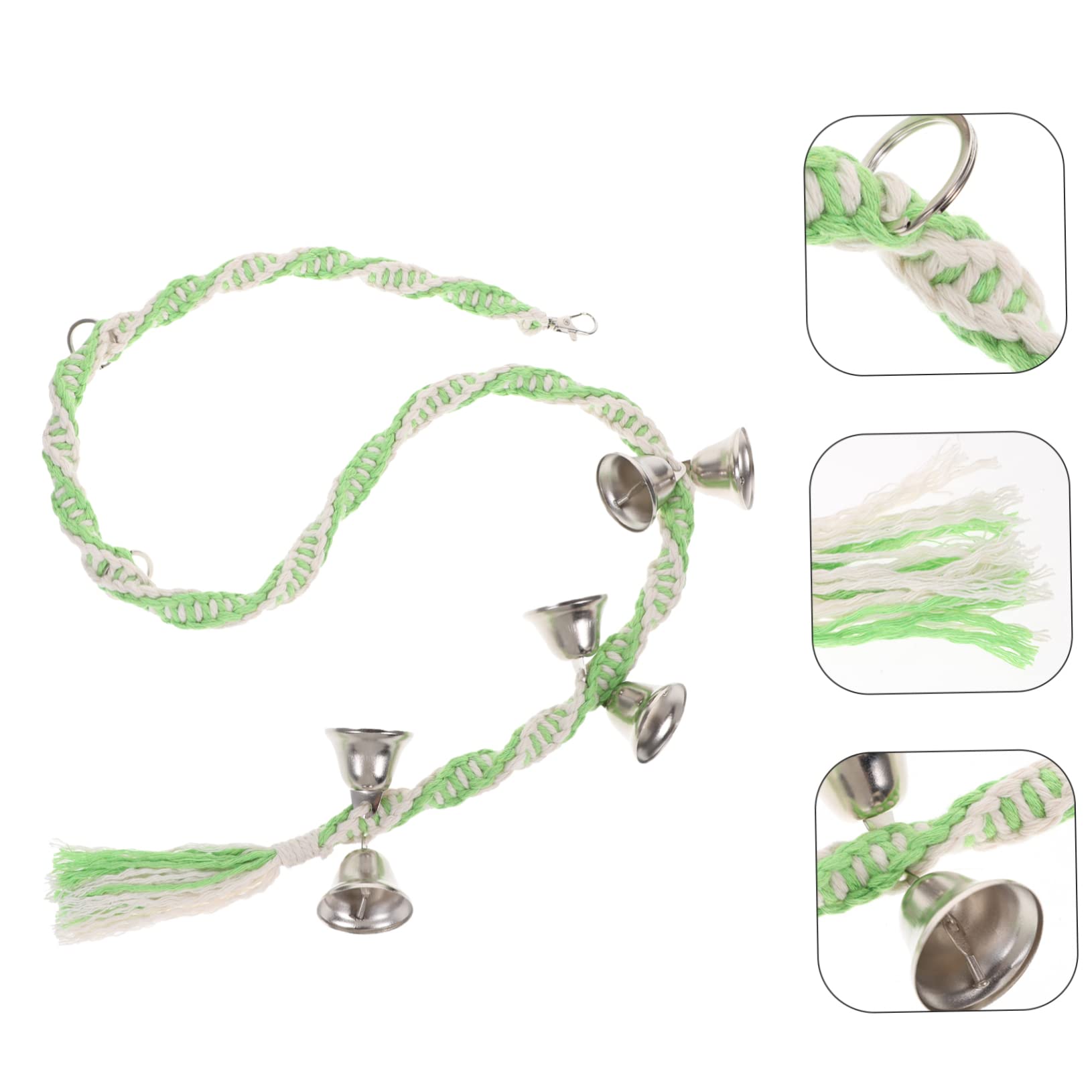 Yardwe Dog Door Bell Handwoven Colorful Bell Lanyard Cat and Dog Training Toy