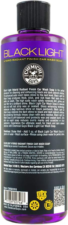 Chemical Guys, Black Light Foaming Car Wash Soap, Black Cherry Scent, 16 oz — photo 2