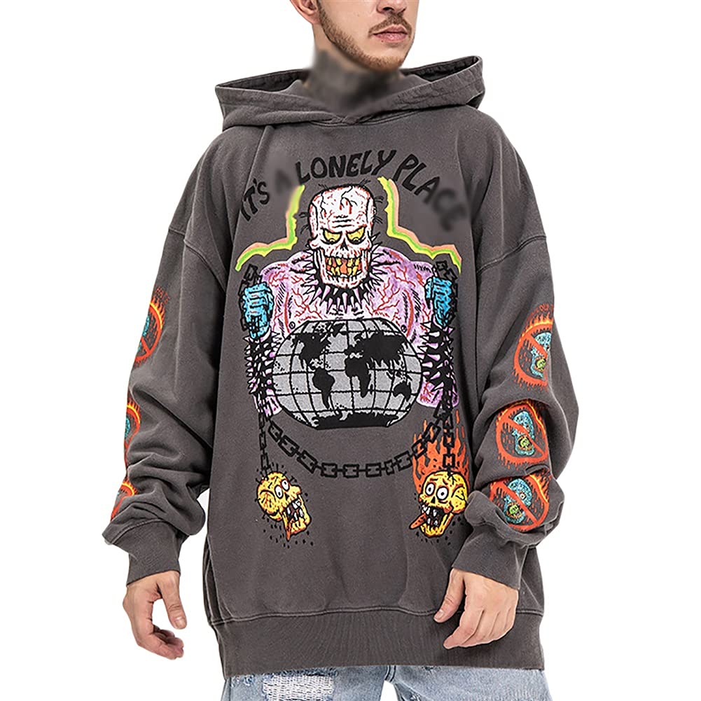 G&F Kanye Uomini Felpa con Cappuccio Hip-Hop Rapper Maglione per Fan Manica Lunga Maglioni