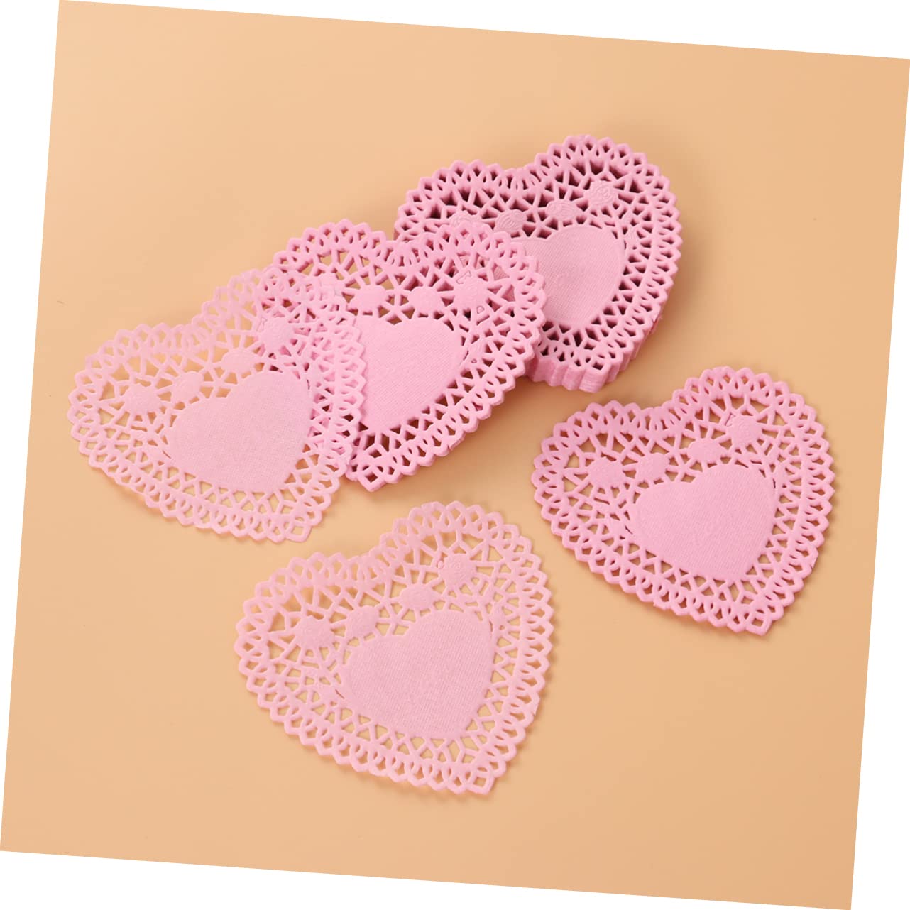 250pcs 4 Paper Doilies Cake Lace Paper Lace Food Doilies Heart Doilies