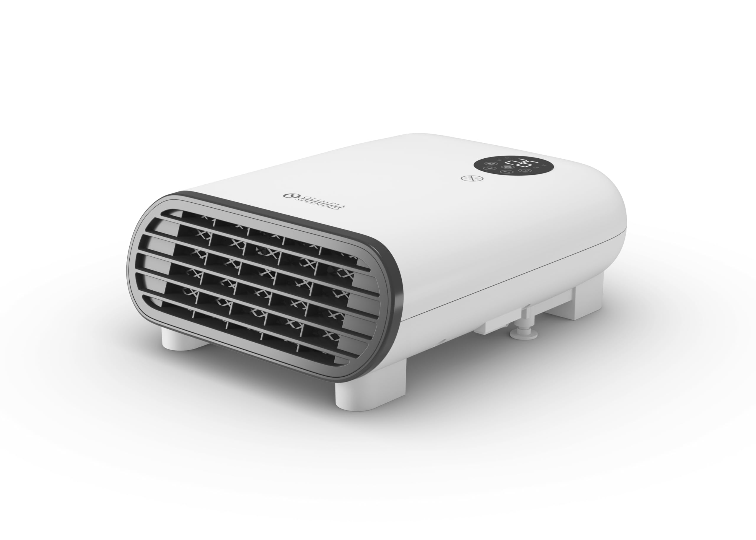 Olimpia Splendid Caldo Duo – termowentylator do montażu na stole lub ścianie, do 2000 W, ochrona IP21, rozpoznawanie otwartego okna, tryb Eco i ekran dotykowy