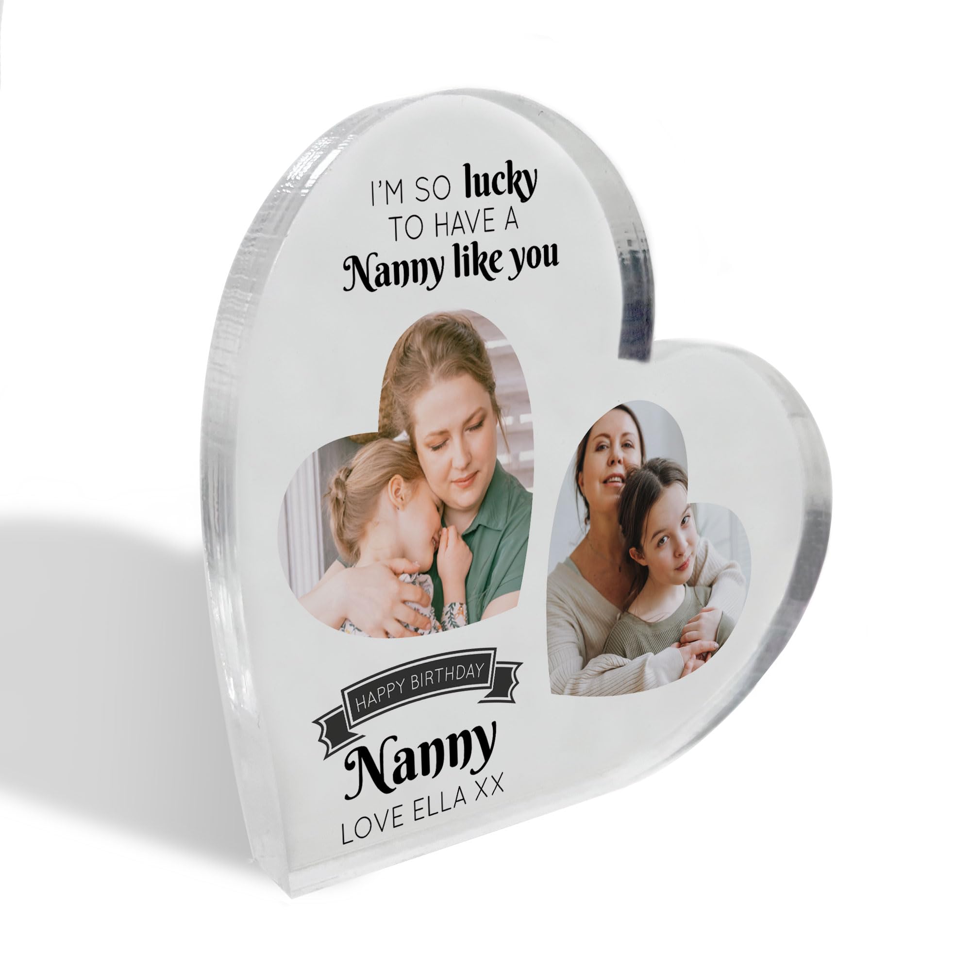 Red Ocean PERSONALISED Luky To Have A Nanny Like You Plaque For Nanny Birthday From Grandchildren Thank You For Her Birthday Keepsake Grandparents