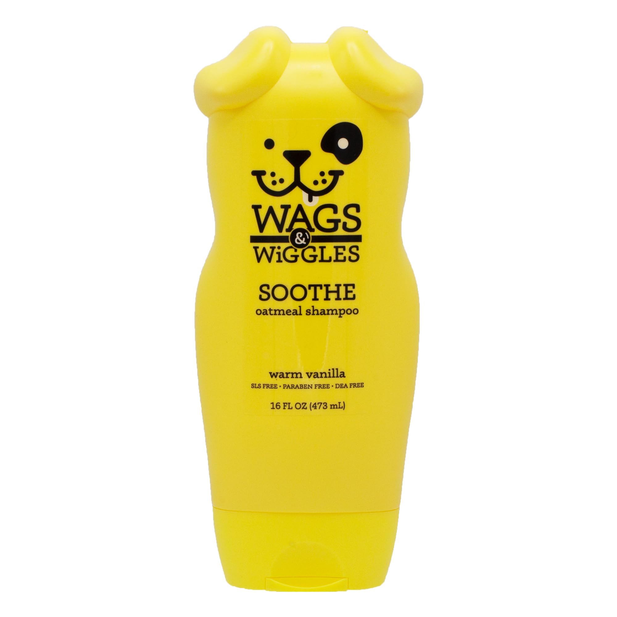 Wags & Wiggles Soothe Oatmeal Dog Shampoo, Warm Vanilla Scent - Soothing Shampoo for Dogs with Dry, Itchy, and Sensitive Skin, 16 Fl Oz