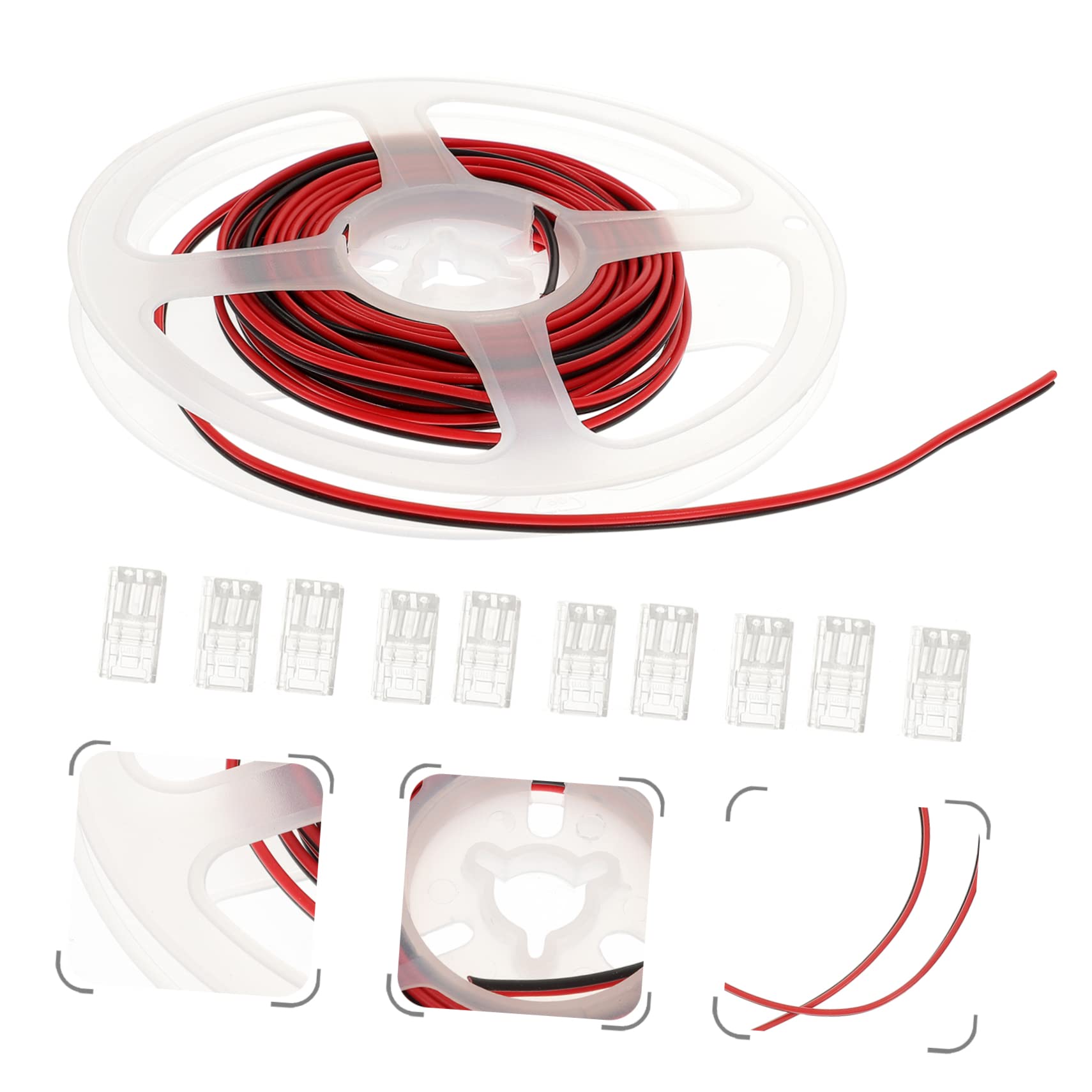 Alipis 4 Sätze LED-Lichtleistenanschluss Klemmenerweiterungsstecker LED-Streifen-Jumper stoßverbinder LED-Streifenanschlüsse Anschlüsse für LED-Lichtleisten Abisolieren Adapter verlängern