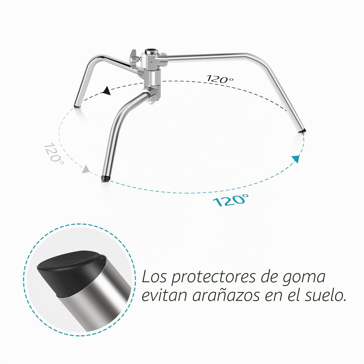 NEEWER Soporte Luz en C 3m,Tripode C Stand y Brazo Extensión 1,2m Cabeza Agarre 2 Piezas y Bolsa,Soporte de Iluminación para Fotografía Estudio Softbox Reflector Paraguas Monolight(Versión Básica)