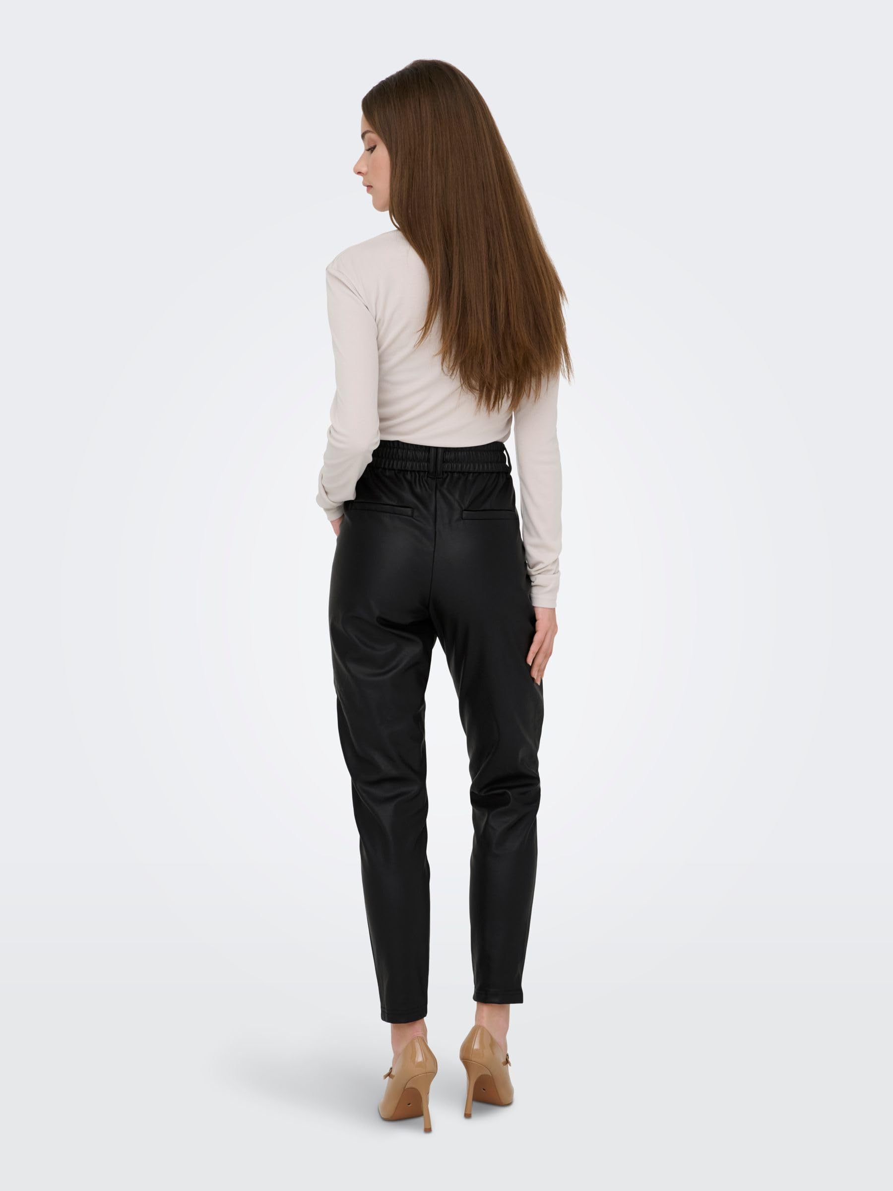 ONLY Women's Onlpoptrash Easy Coated Pant Pnt Noos Trouser