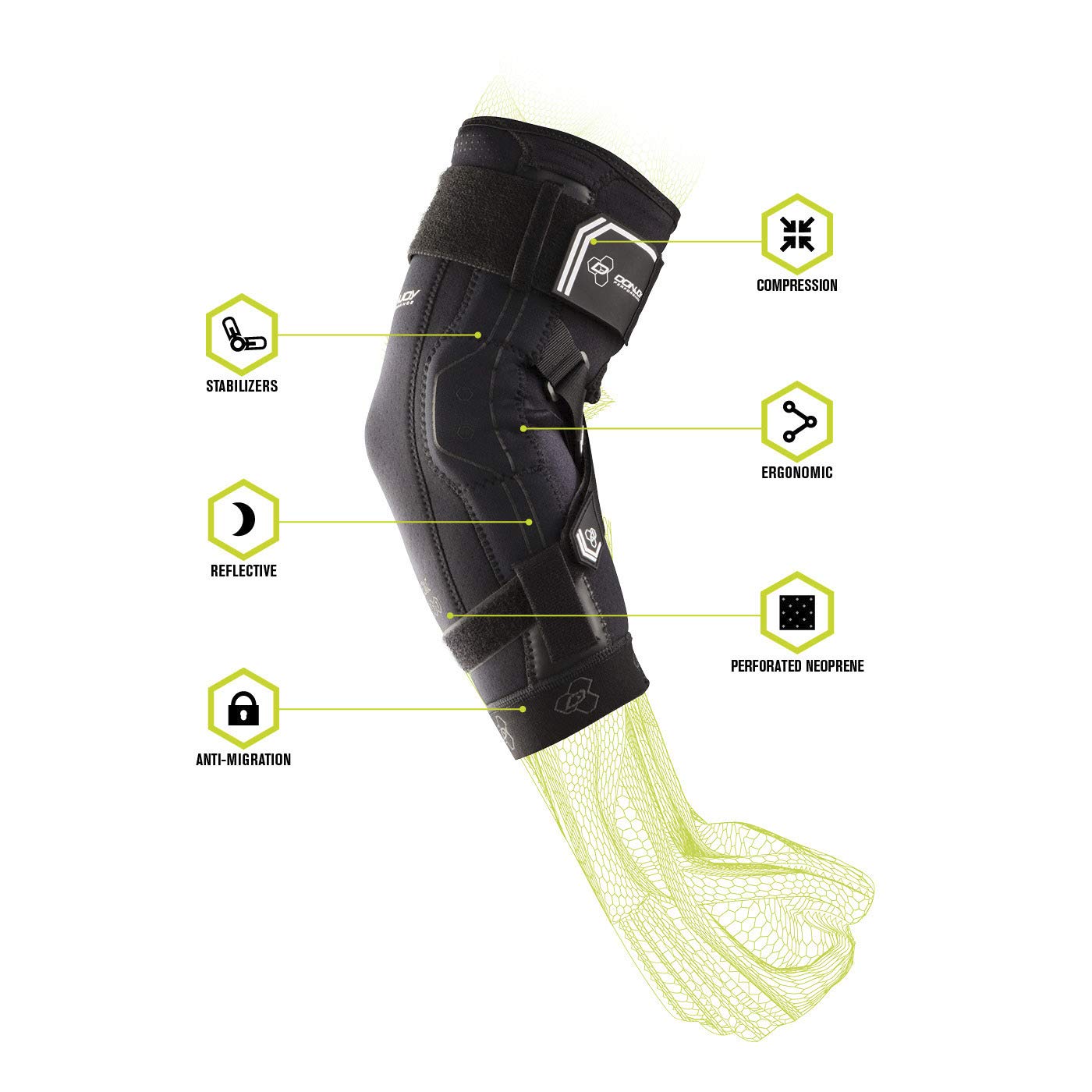 DonJoy Performance Bionic II - Codera de soporte para codo, modelo mejorado (XL)