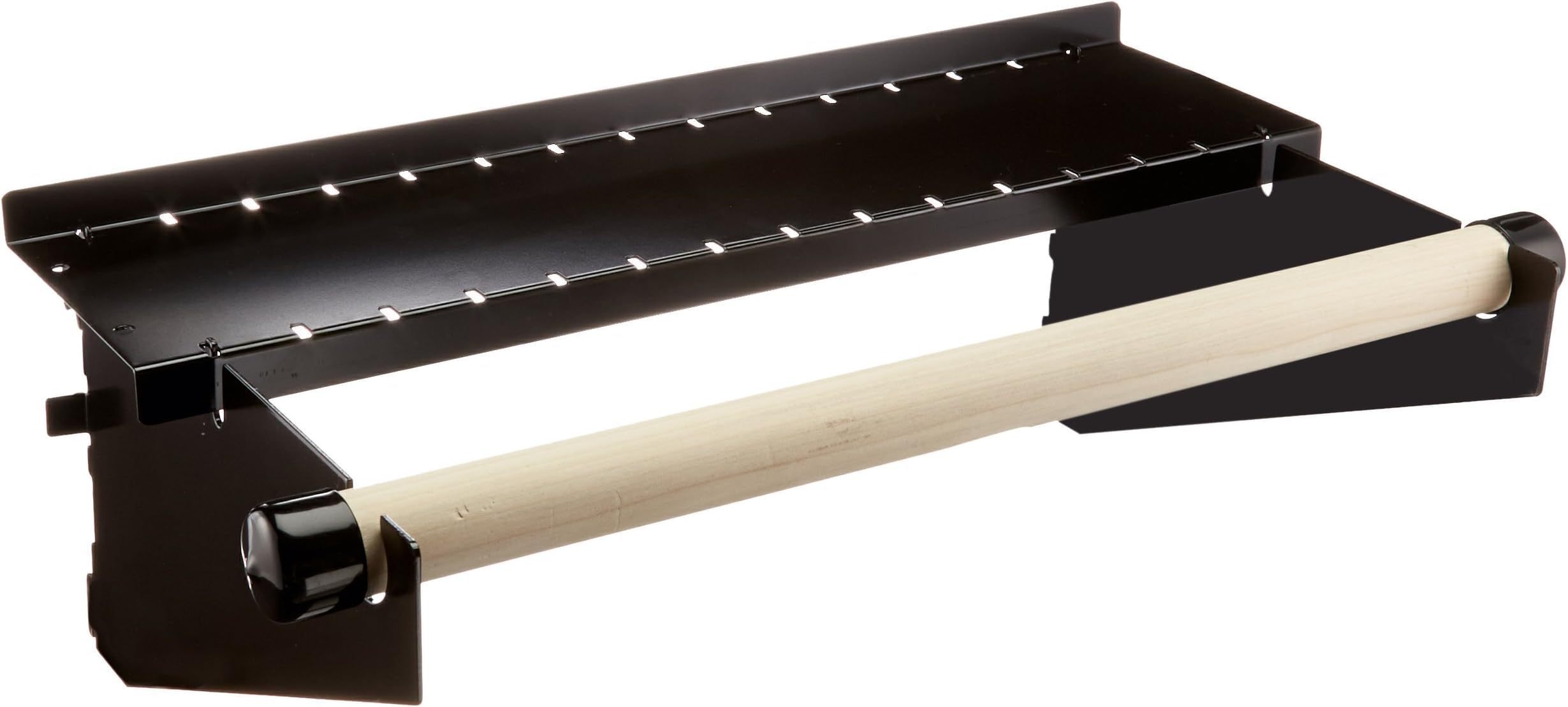 Wall Control Paper Towel Holder and Dowel Rod Pegboard Shelf Assembly for Wall Control Pegboard and Slotted Tool Board - Black (Pack of 8)