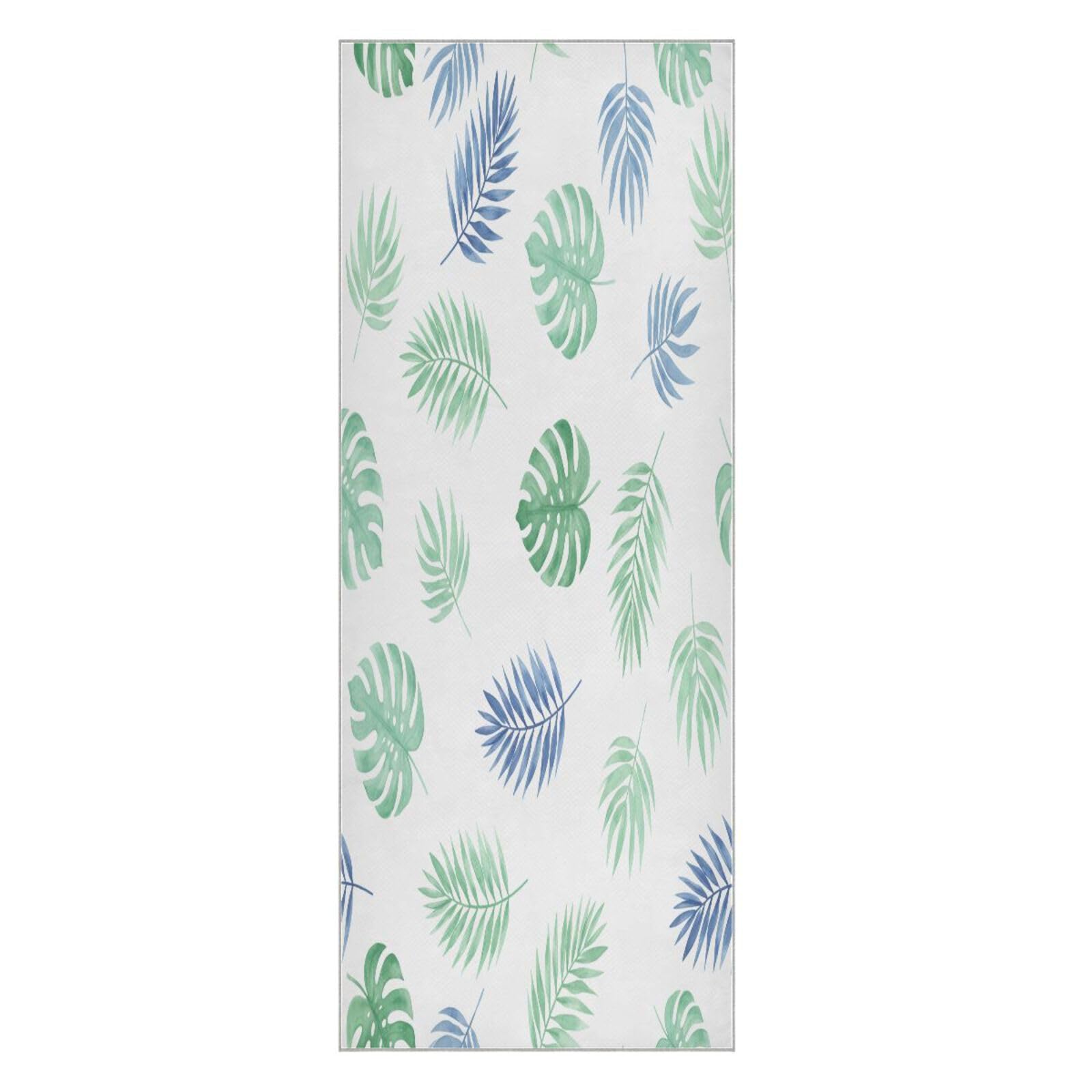BURSTDDY Leaves Hot Yoga Towel Absorbent Non Slip Yoga Mat Towel