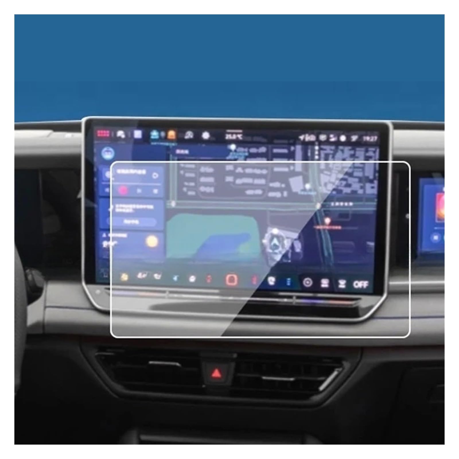 Displayschutzfolie Aus Glas Für Vo&lkswagen Für TAYRON 2025 15 Zoll Mit GPS-Navigationssystem Und Armaturenbrett – Kratzfest Displayfolie
