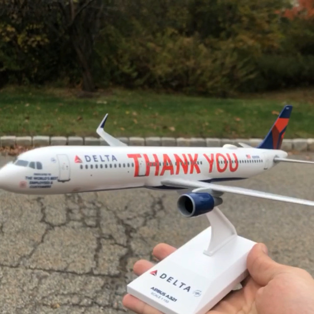 Amazon.com: Skymarks Delta Airlines Airbus A321 “Thank You” N391DN