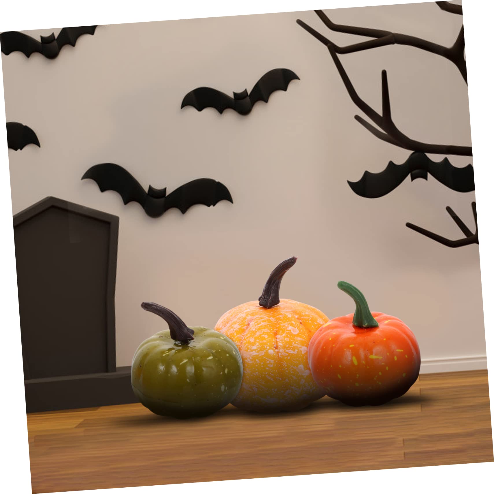 Abaodam 240stücke Kunstpumpkin Deko-Set Für Halloween Kürbis Und Ahornblatt- Requisiten Für Und Raumgestaltung Für Partys Und Herbstdekoration