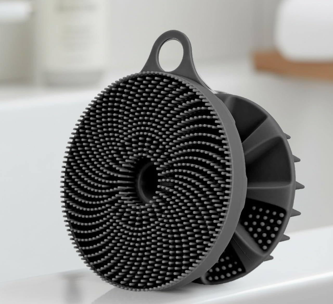 2 In 1 Silicone Brush, Body Shower Scrubber And Scalp Hair Massager Shampoo Brush, Deeply Cleansing Skin, Dandruff Removal And Hair Growth, Gentle For Women Men Sensitive Skin (Black)-image-32