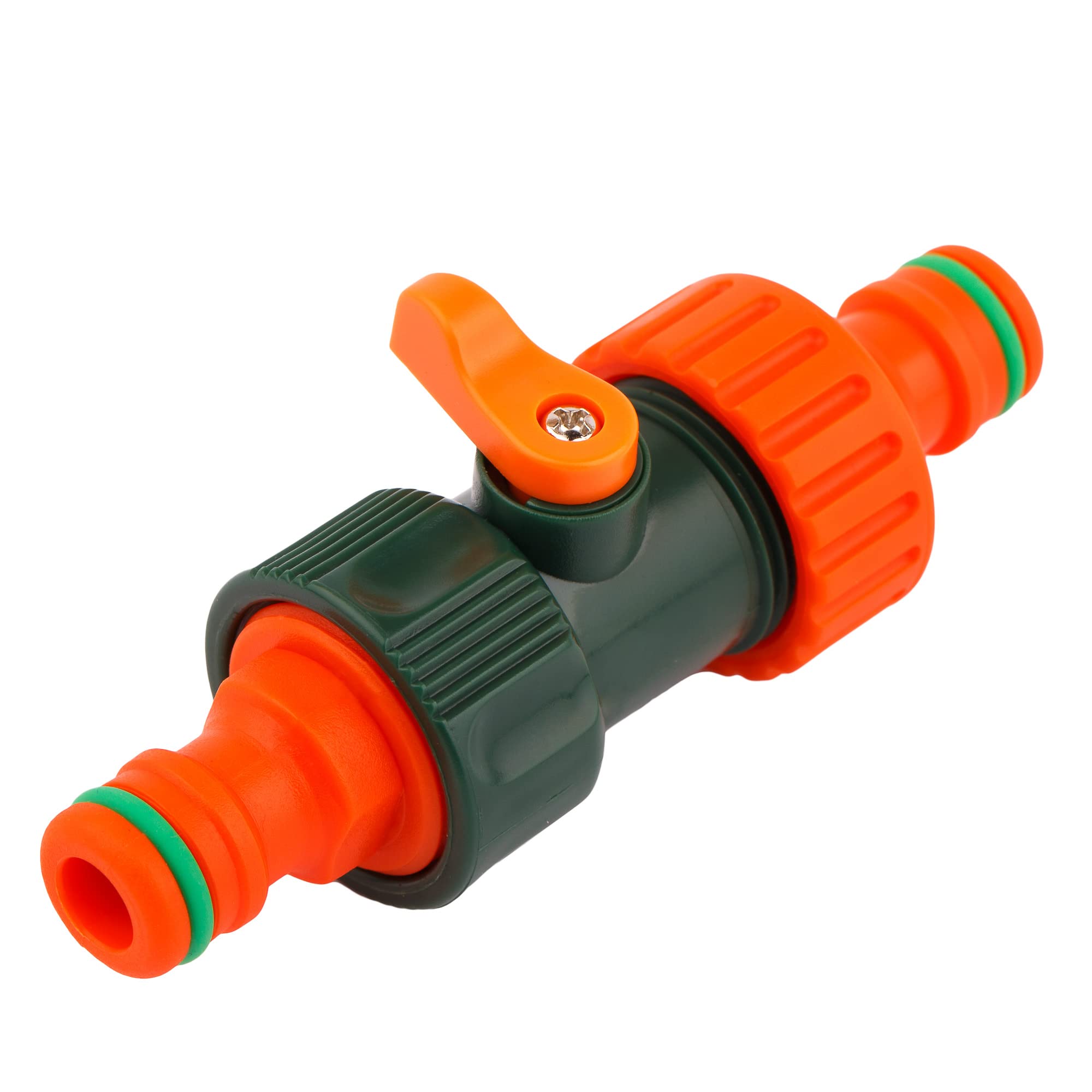 Mivos Hose Coupling for Connecting 2 Hoses with Mounted Quick Couplings, Garden Hoses Connector with Regulating Valve - Image 4