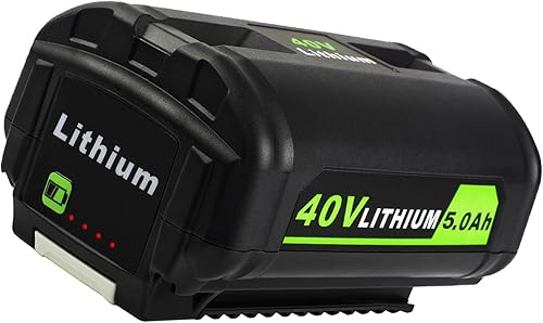 Reemplazo de batería de 5.0Ah 40V para batería Ryobi de 40 V compatible con cargador rápido de iones de litio Ryobi de 40 V y herramientas