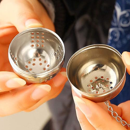 Miniatura 3 de Juego de 2 bolas de té de acero inoxidable de 1.6in de coladores de té de malla ultra fina para hojas sueltas de té y especias para picar