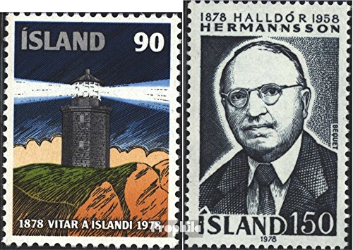 Prophila Collection Islanda 537,538 (Completa Edizione) 1978 Lighthouse, Halldor (Francobolli per i Collezionisti) Fari