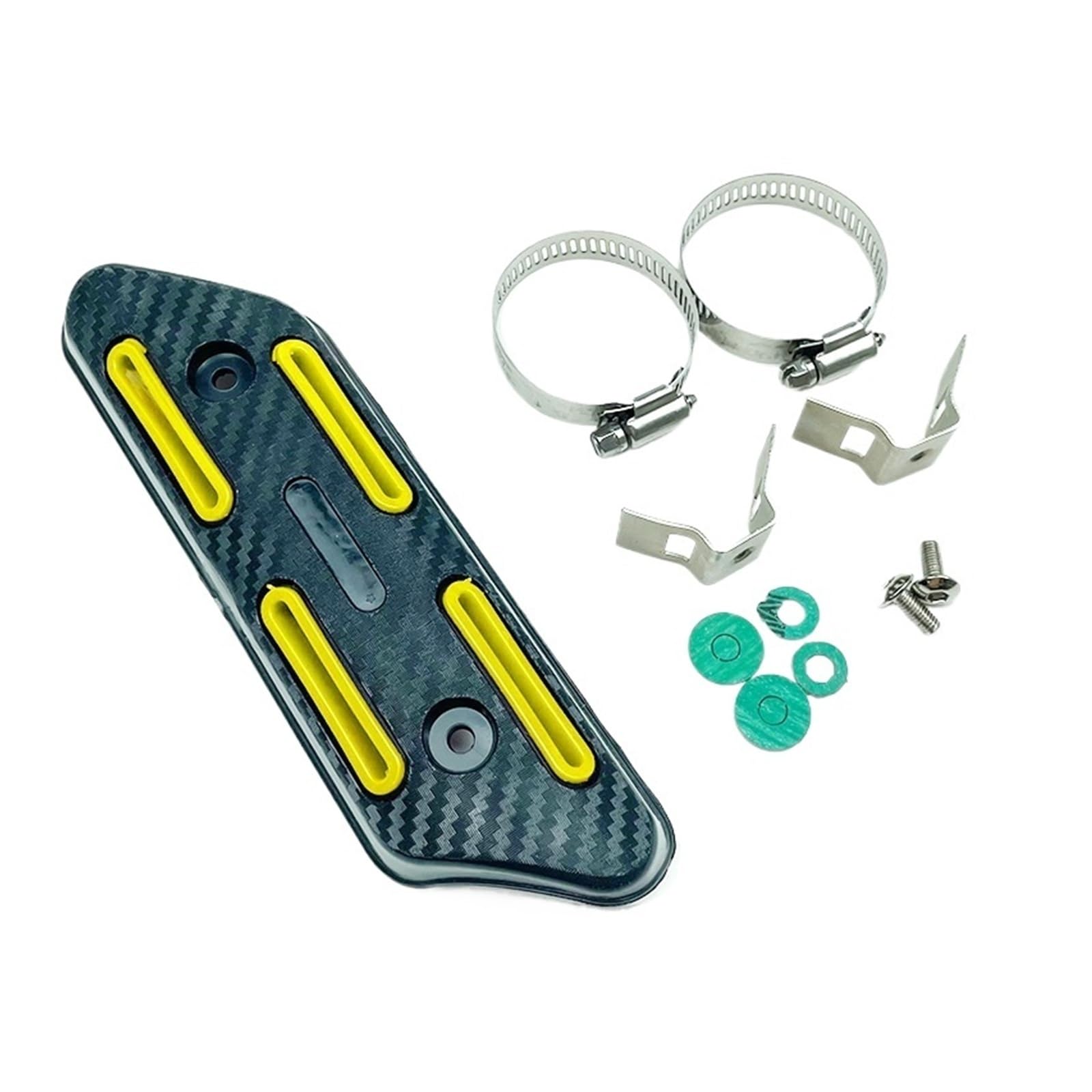 Protector de escape de moto universal con sistema de cubierta térmica integrada 5