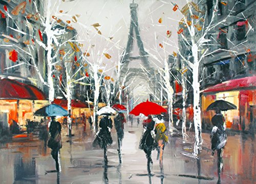 Canvas Print Paris Street Modern Giclee Print Artwork of Landscape Oil Paintings Canvas Modern Wall Art and Home Decoration