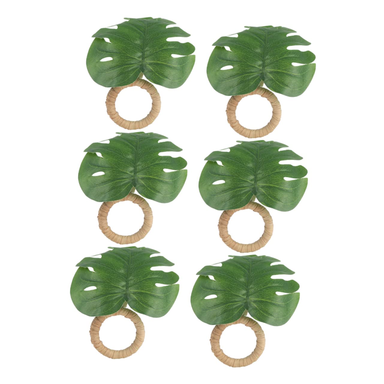 ULTECHNOVO 4 Set Portatovagliolo Portatovaglioli Per Tavoli Ringraziamento Arredamento Nozze Fibbia Del Tovagliolo Realistica Delicata Fibbia Per Tovaglioli Cannuccia 6 Pezzi*4