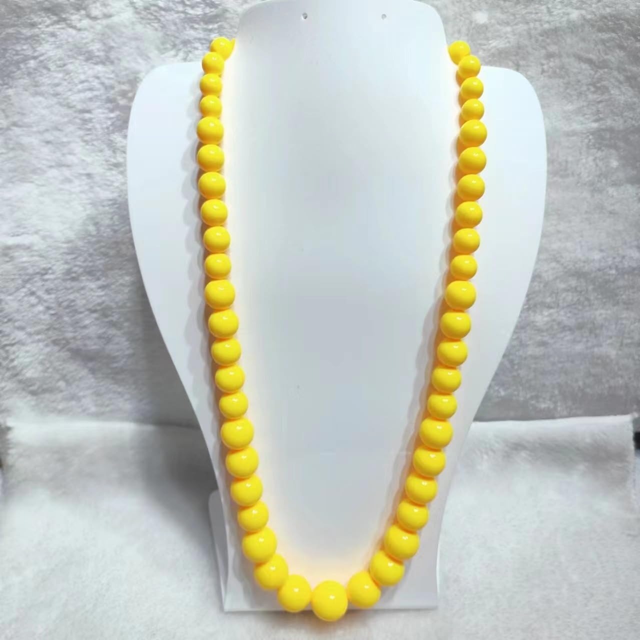 KZL Chunky Acrylic Beaded Necklace for Women 80s Y2K Bohemian Colorful Large Round Beads Neon Vintage Retro Big Bib Statement Street Fashion Jewelry image 2