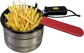 Fritadeira Elétrica 1L Inox Cuba Esmaltada Prática Compacta 110v