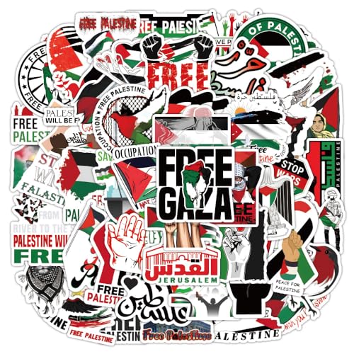 100pcs Free Palestine Stickers Freedom Vinyl Palestine Stickers for Water Bottles Laptop Skateboard for Adult Teens