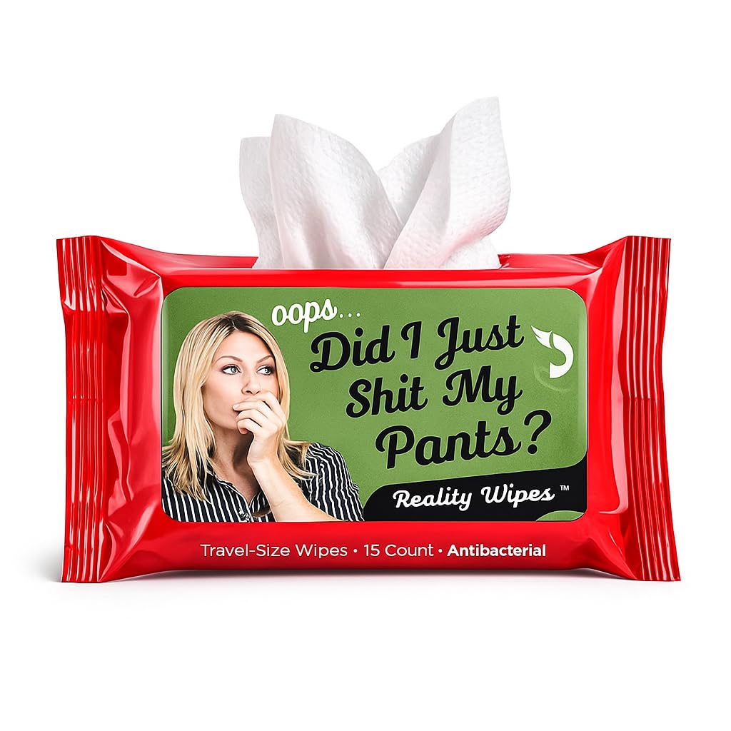Did I Just Sht My Pants Wipes - Wet Wipes Weird Gifts for Friends Fart Gag Gifts Stocking Stuffers for Adults White Elephant