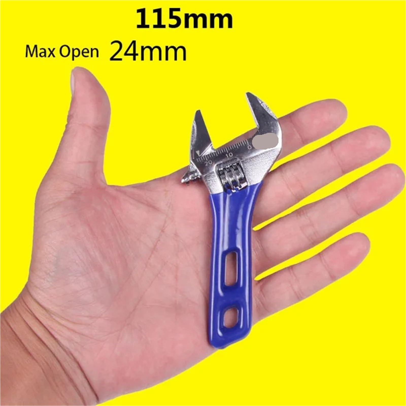 WNBFTTK Llave Inglesa Llave inglesa ajustable de 4/5/6/8 pulgadas, llave mango corto, herramienta reparación tuberías, mano baño boca ancha(8inch 200mm)