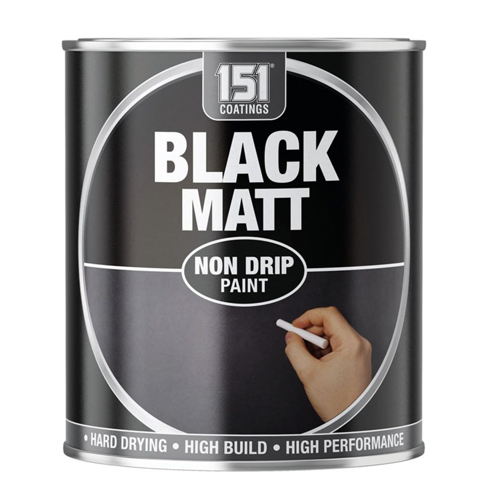 151 Black Matt Non-Drip Paint, Fast Drying, Durable, Long-Lasting, Smooth Finish, Easy Application, Professional, Ideal for Home Improvement, Renovation & Craft Work, 300ml (Pack of 1)