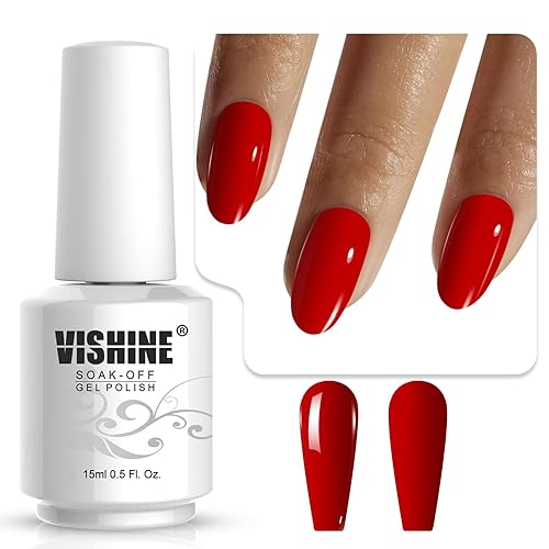 Miniatura 23 de Vishine Esmalte de uñas de gel blanco transparente lechoso de 0.5 fl oz, esmalte de gel UV LED, color nude lechoso para el hogar, manicura, barniz