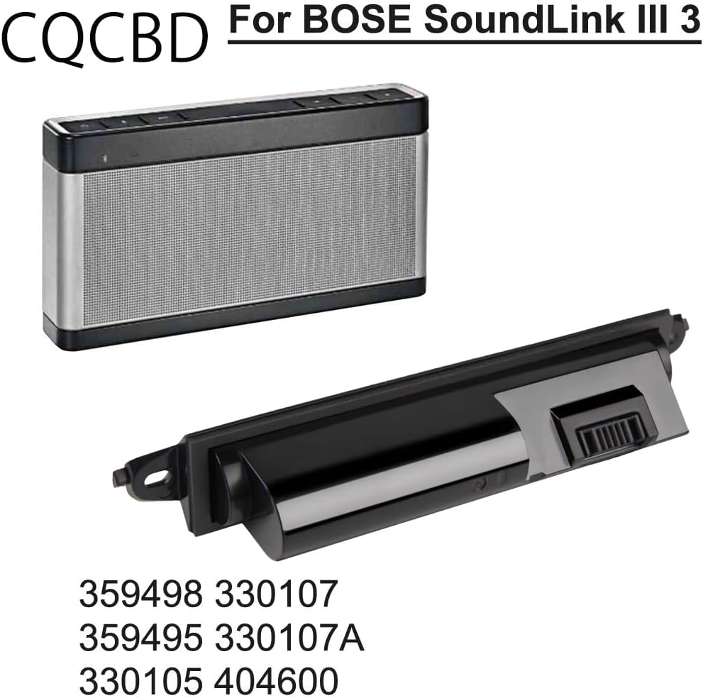 359495 Battery for Bose SoundLink III 359498 330107 330107A 359495 330105 330105A Soundlink Bluetooth Mobile Speaker II 404600 404800 404900 414255（11.1V 25Wh/2230mAh）