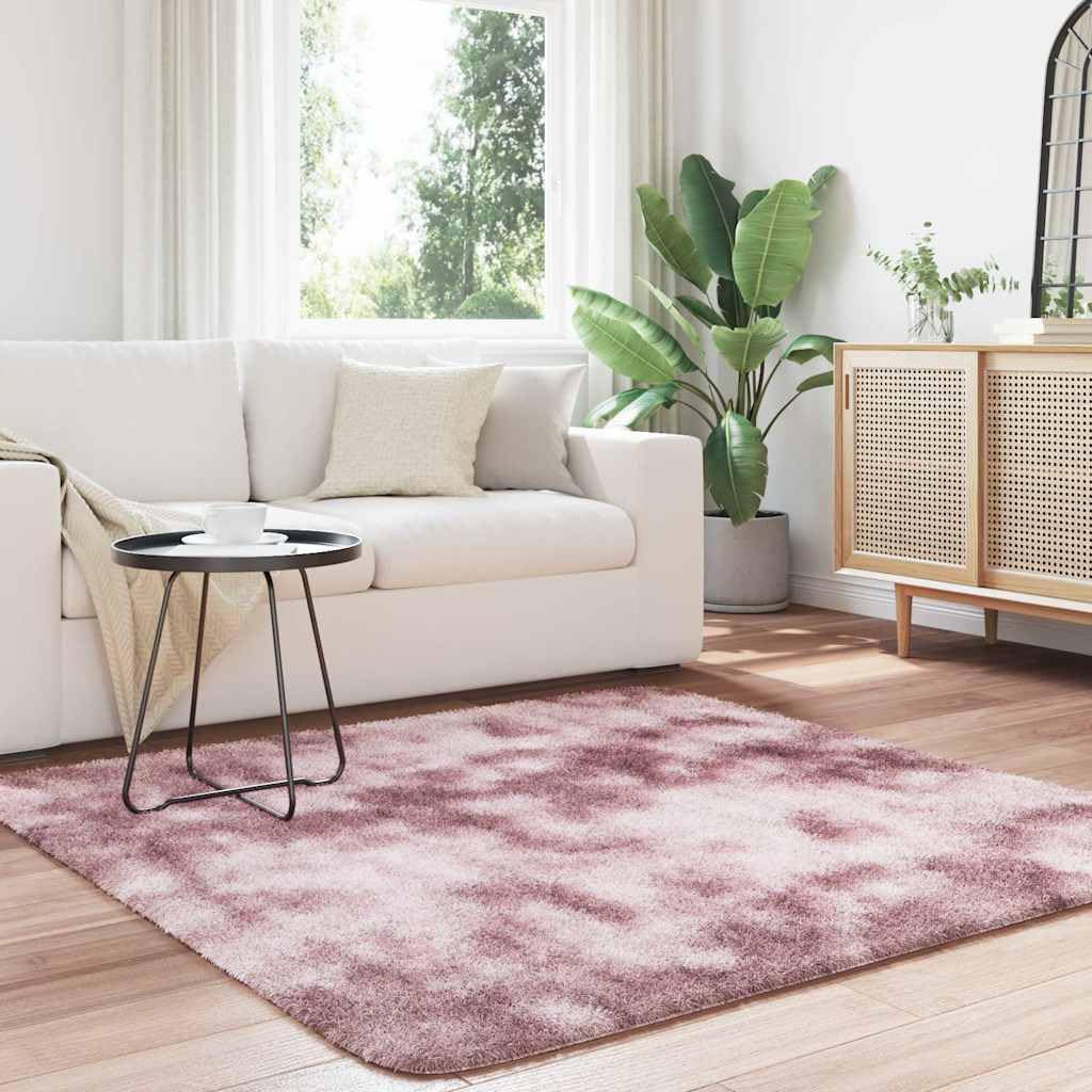 Tapis Shaggy à Poils Longs NAVARRA Rose poudré 160x160 cm,Maison & Jardin,Décorations,Tapis,1.75 kg-4102873