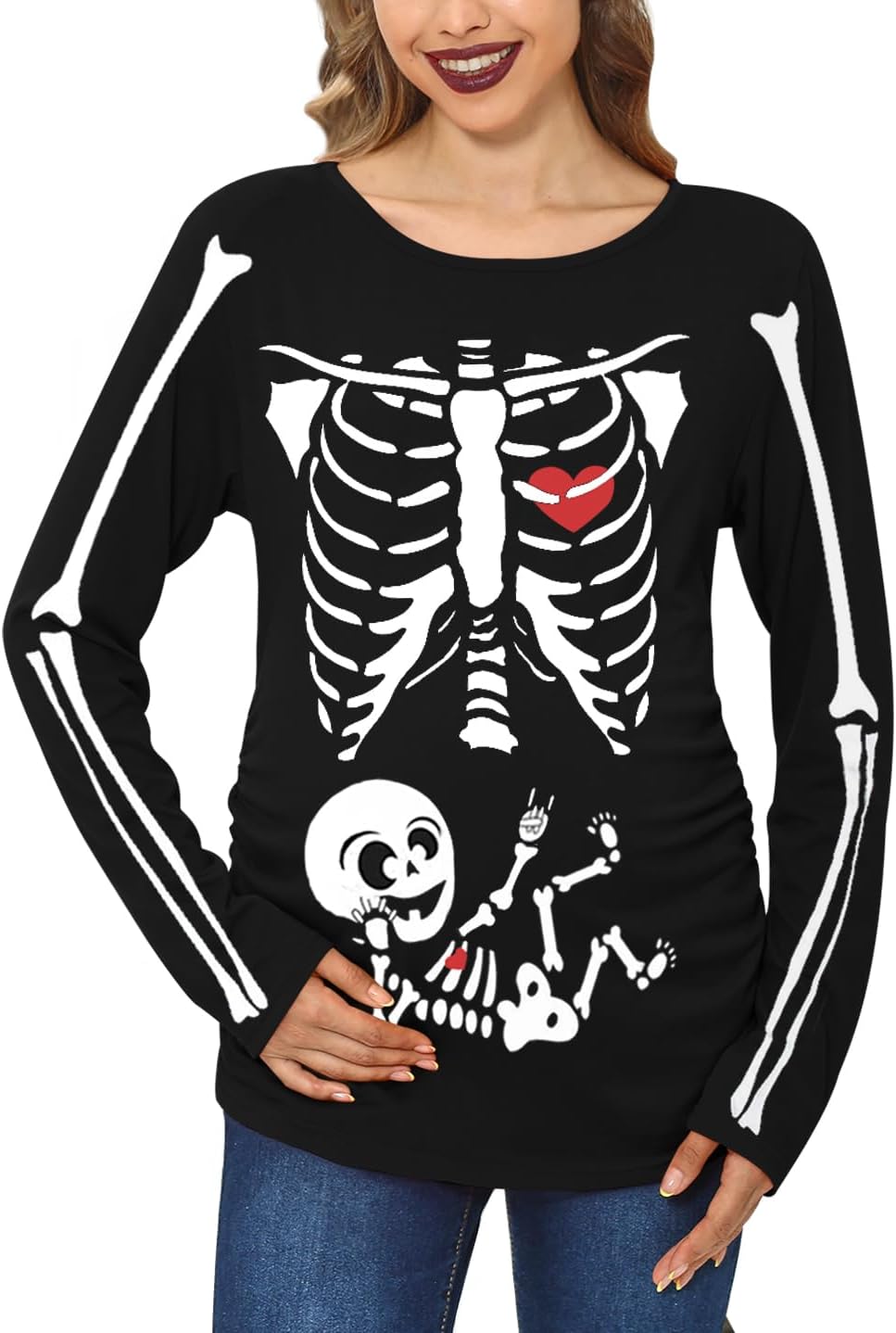 For G and PL Women's Halloween Maternity Long Sleeve Pregnancy Shirt