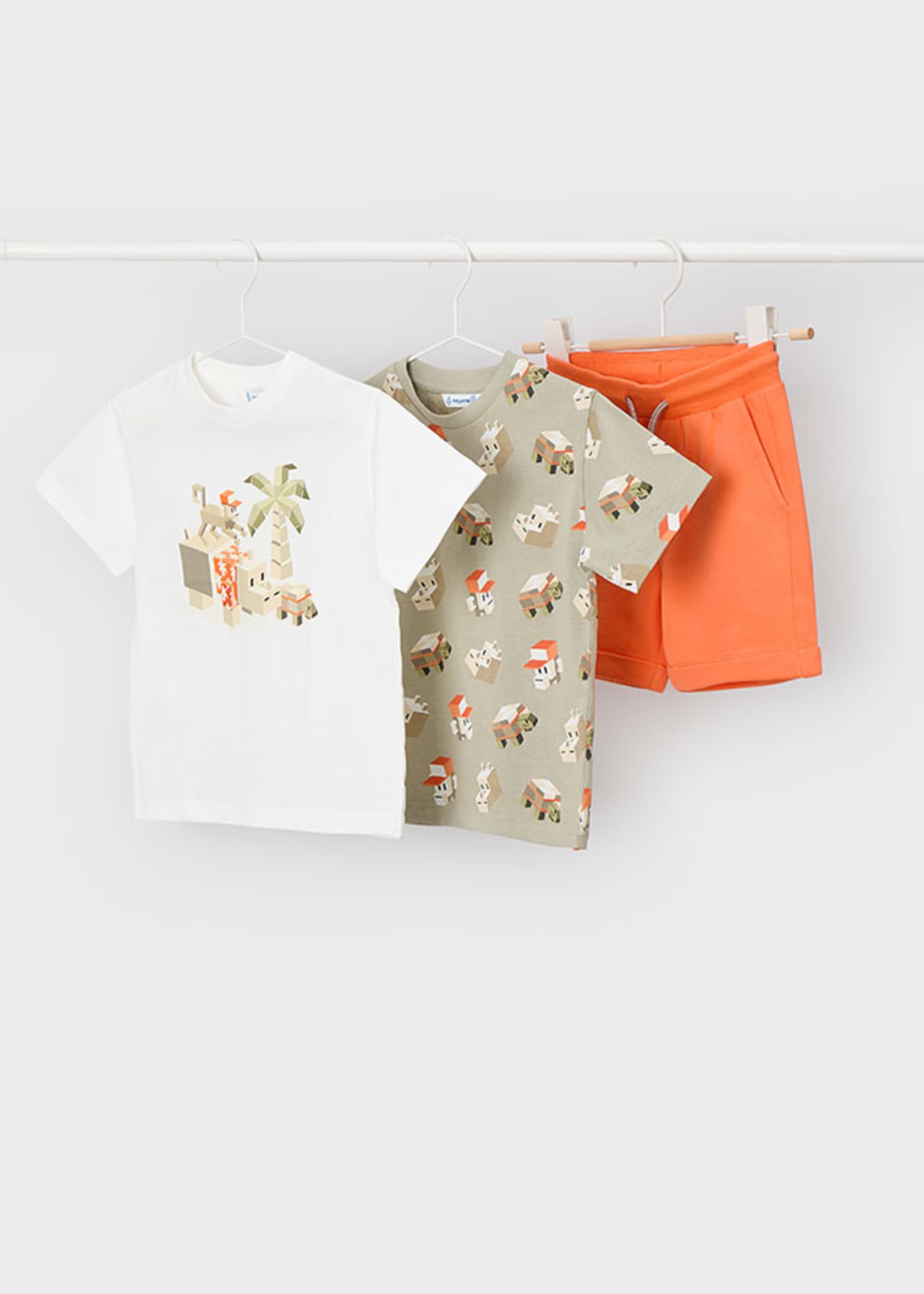 Mayoral Conjunto Niño Verano 3 Piezas – 2 Camisetas Manga Corta y Bermuda – Ropa Infantil Cómoda 2 a 9 Años