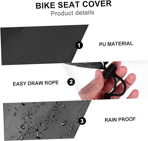 Miniatura 3 de Toddmomy 2 unids Cubierta de asiento de bicicleta cubierta de asiento de bicicleta cubierta de sillín de bicicleta cubierta de asiento de bicicleta