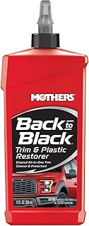 Mothers Back-to-Black Trim & Plastic Restorer, 12 oz. — Removes Oxidation, Dirt & Wax Residue – Restores Faded Trim & Provides Long-Lasting Protection (06112)