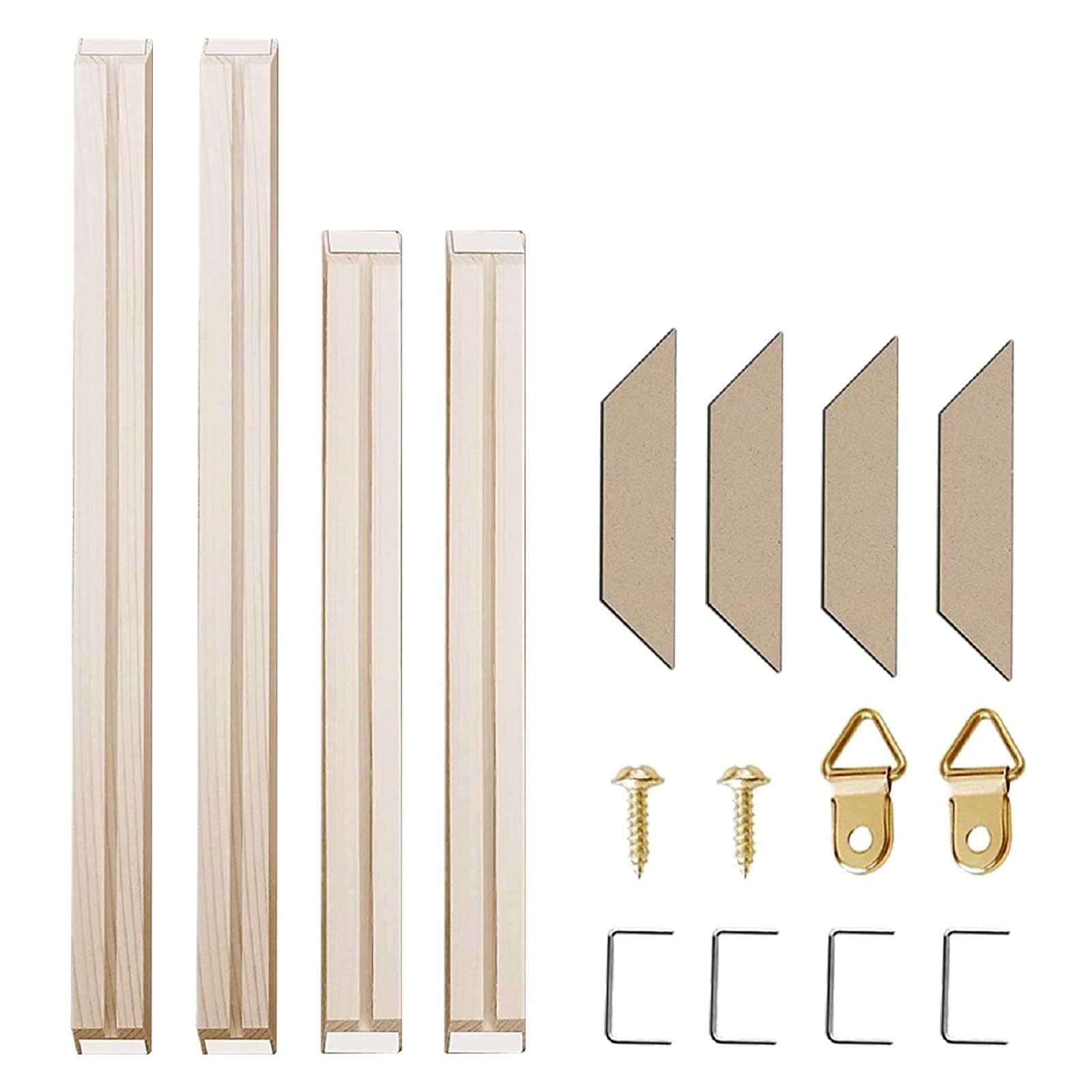 DIY Barras de madera para lienzo de madera maciza Kit de marco de lona fácil de montar para abrigo de galería pintura al óleo carteles arte de pared Kit de marco de madera personalizado