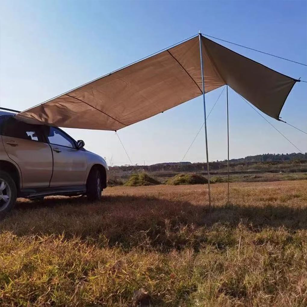Tienda de Techo para vehículo, Tienda de Techo con Bloque UV, Interior para Acampar, poliéster para Coche, toldo automático, Impermeable, Verde