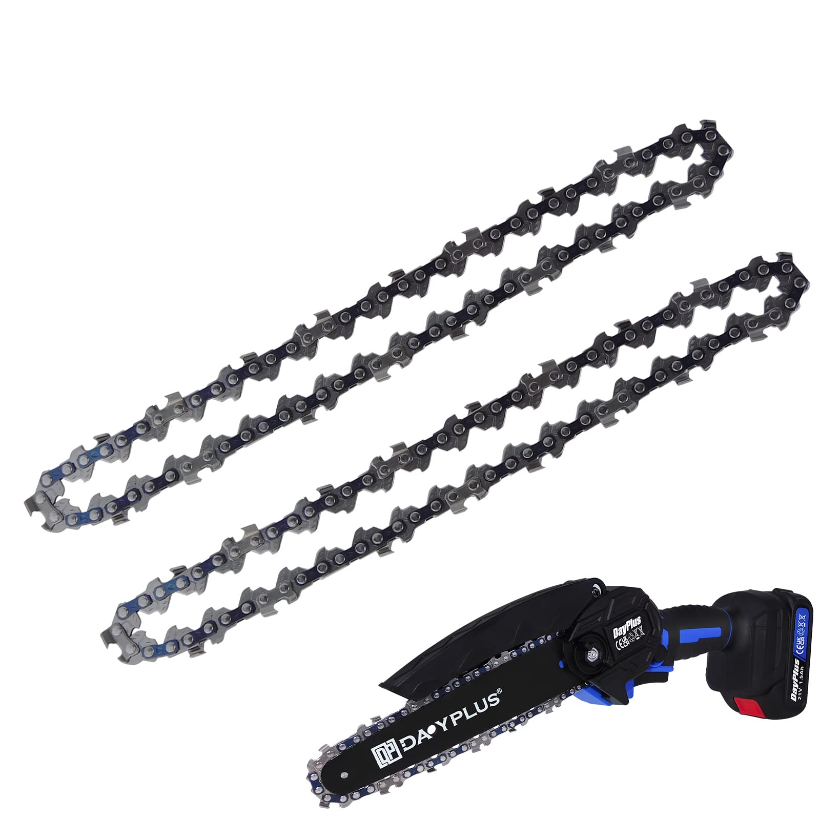 [1 Piece] Mini Chainsaw Chain 6-Inch Guide Saw Replacement Chains for Portable Battery Powered Handheld Chain Saw 6 Inch Cordless Electric Mini Wood Cutter, Easy Replacement 6" Chainsaw Chains