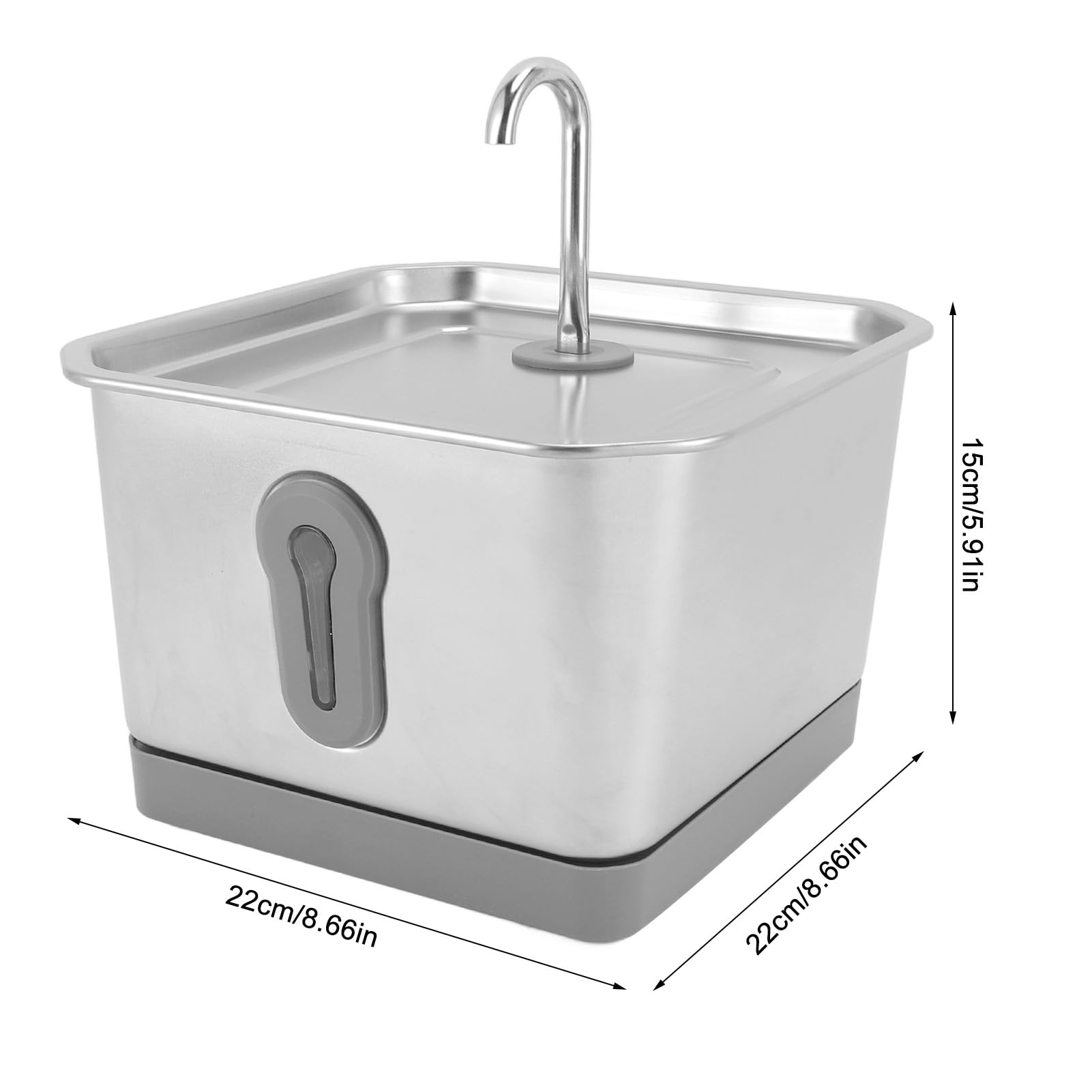 Fuente de Agua de Mascotas de Acero Inoxidable Automático 3.5L Tazón Filtrado de Gran Capacidad para Amantes de los Gatos y Perros