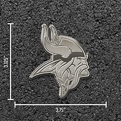 Image of Rico Industries NFL Football Standard Oval Antique Nickel Auto Emblem for Car /Truck /SUV