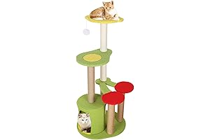 Lucky Monet Furry Cat Tree: A Majestic Playground for Your Feline Friends