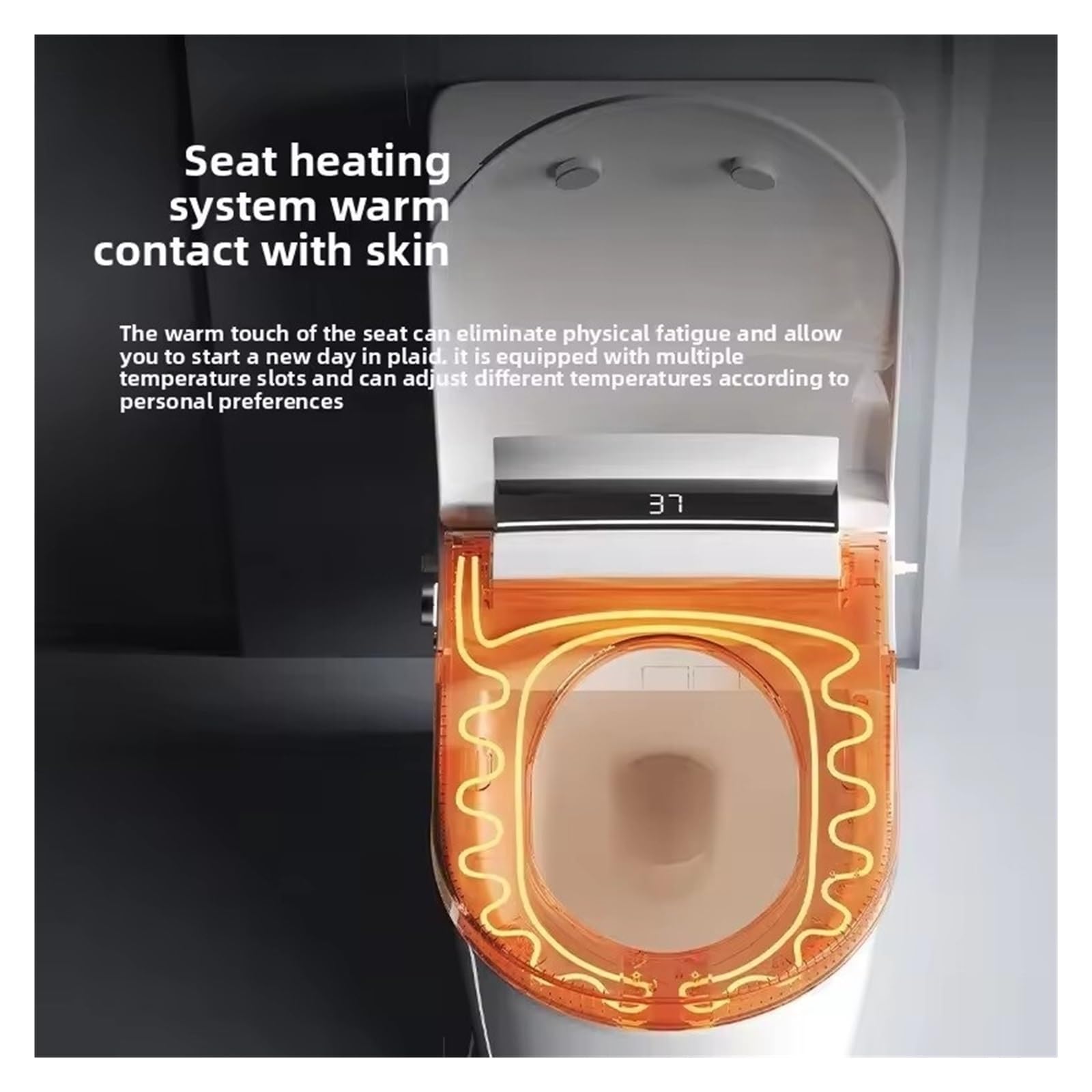 Elektryczny Inteligentny Bidet Nakładka Na Deskę Sedesową Natychmiastowa Ciepła Woda Zdalne Sterowanie Podgrzewane Siedzisko Suszarka Powietrza Mycie Tylnej Lampki Nocne Inteligentne Solidna I Wygodna | U-shape-Auto Open