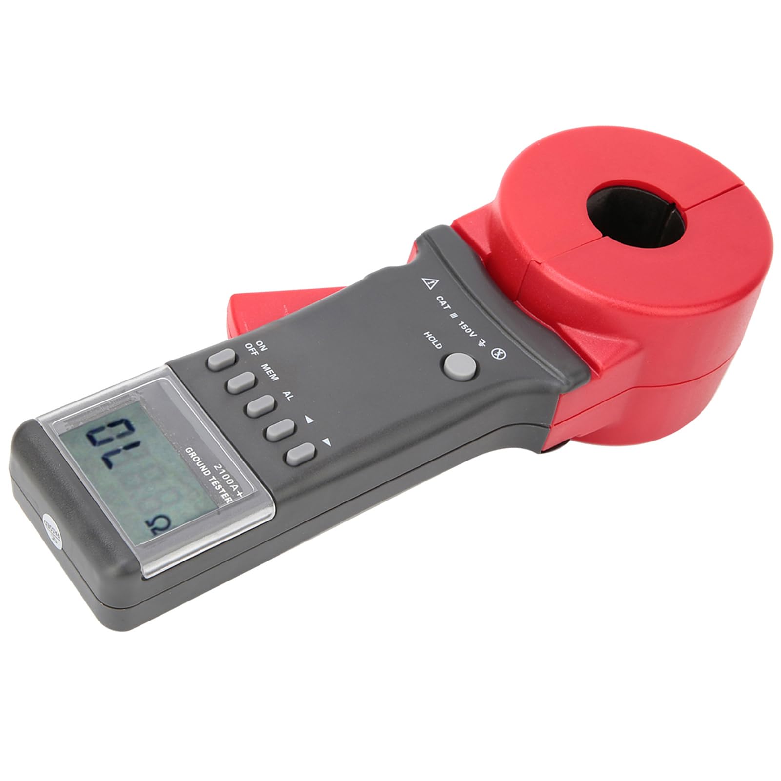 Erdungs-Handzangenmessgerät, Widerstandstester, LCD-Display für Blitzschutz