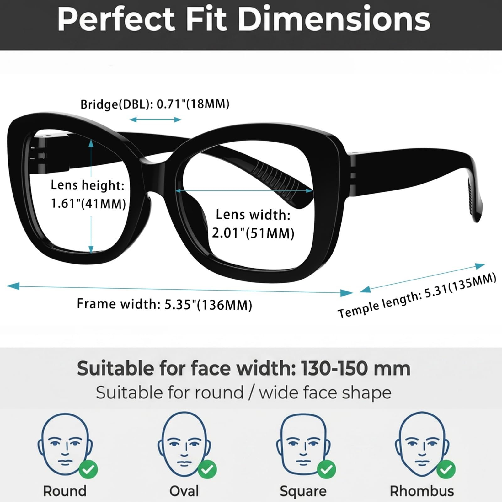 Eyekepper 6er-Pack Metallfreie Schraubenlose FederScharniere Lesebrille für Damen – Stylische Lesebrillen für Frauen