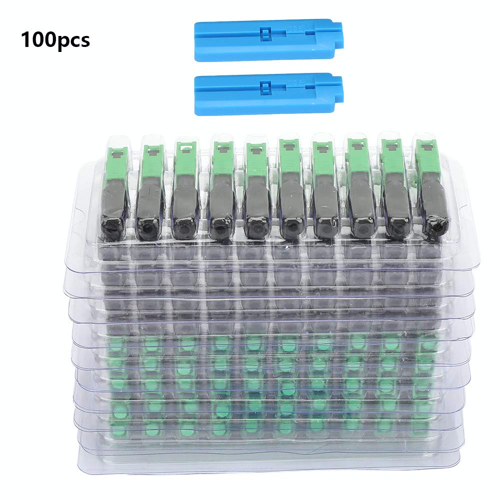 100-teiliger Glasfaser-Stecker, Sc-Glasfaser-Stecker-Set, Glasfaser-Spleißer, Glasfaser-Werkzeug-Set Für FTTH/optische Glasfaser-lokale Netzwerke